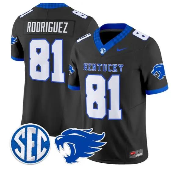 Willie Rodriguez #81 Kentucky Wildcats Jersey 2026 Limited Stitched by My Store NCAA Football Jerseys