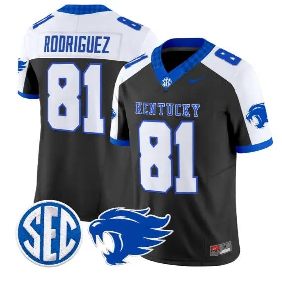 Willie Rodriguez #81 Kentucky Wildcats Jersey 2026 Limited Stitched by My Store NCAA Football Jerseys