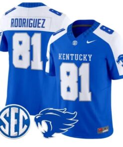 Willie Rodriguez #81 Kentucky Wildcats Jersey 2026 Limited Stitched by My Store NCAA Football Jerseys