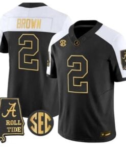 Zabien Brown #2 Alabama Crimson Tide Jersey 2026 Alabama Stitched by My Store NCAA Football Jerseys