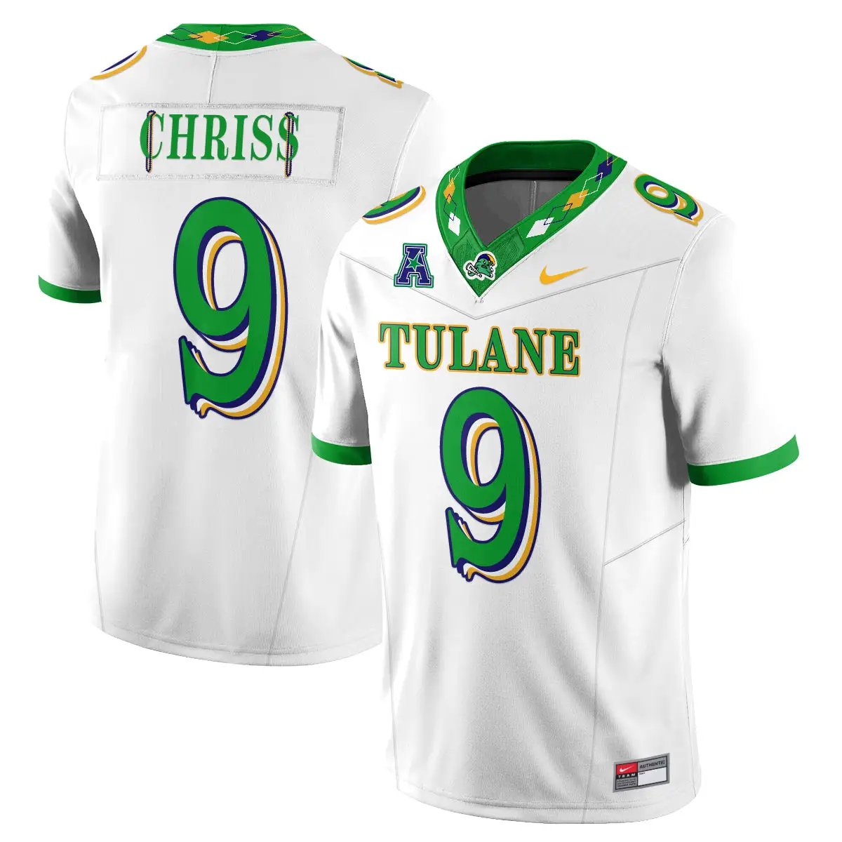 tulane-green-wave-2026-city-football-vapor-jersey-stitched-21 - Top Wow Design Tulane Green Wave 2026 City Football Vapor Jersey - Stitched