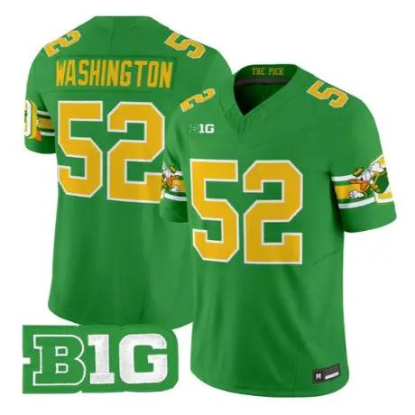 A Mauri Washington Jersey #52 Oregon Ducks Mighty Oregon Stitched Green - Top Wow Design A Mauri Washington Jersey #52 Oregon Ducks Mighty Oregon Stitched Green