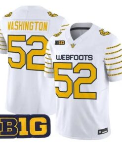 A Mauri Washington Jersey #52 Oregon Ducks 1916 Throwback Stitched