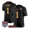 Army Jersey #1 Army Black Knights 2026 Big Red One USA250 Patch Vapor Stitched - Top Wow Design Army Jersey #1 Army Black Knights 2026 Big Red One USA250 Patch Vapor Stitched