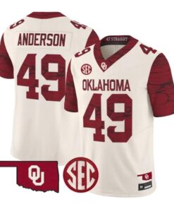 Ben Anderson Jesey #49 Oklahoma Sooners 2026 Rough Rider Vapor Stitched