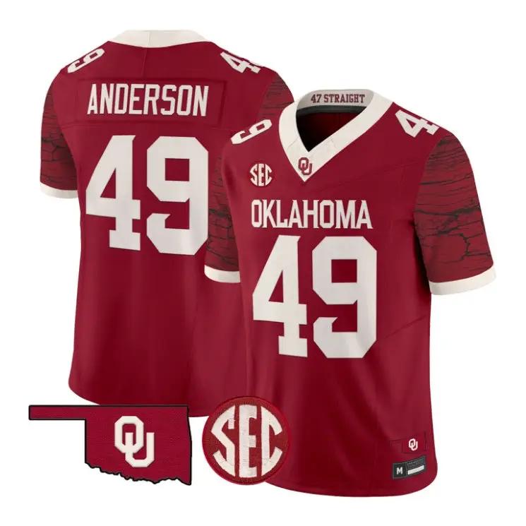 ben-anderson-jesey-49-oklahoma-sooners-2026-rough-rider-vapor-stitched-01 - Top Wow Design Ben Anderson Jesey #49 Oklahoma Sooners 2026 Rough Rider Vapor Stitched