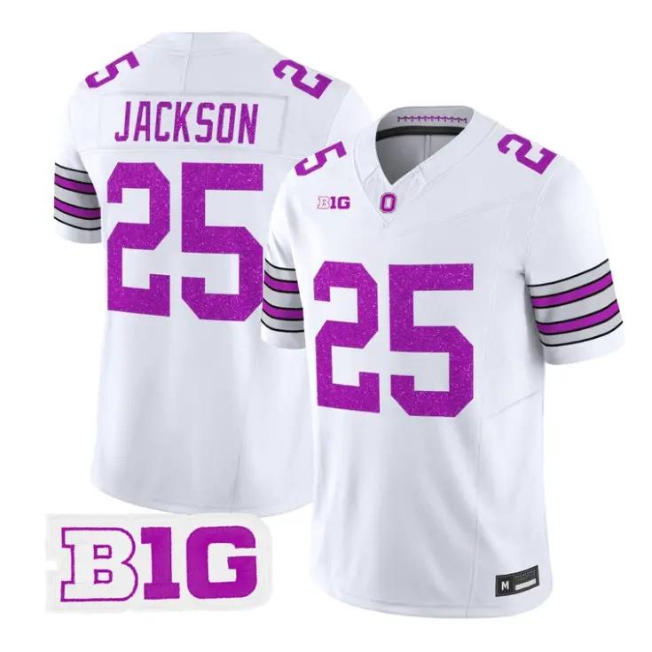 Bo Jackson Jersey #25 Ohio State Buckeyes Glitter Vapor All Stitched