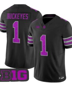 Buckeyes Jersey #1 Ohio State Buckeyes Glitter Vapor All Stitched