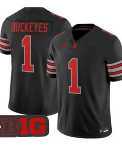 Buckeyes Jersey #1 Ohio State Buckeyes Glitter Vapor All Stitched - Top Wow Design Buckeyes Jersey #1 Ohio State Buckeyes Glitter Vapor All Stitched