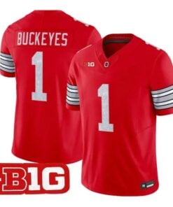 Buckeyes Jersey #1 Ohio State Buckeyes Glitter Vapor All Stitched
