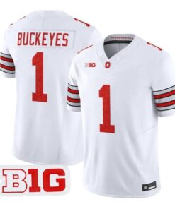 Buckeyes Jersey #1 Ohio State Buckeyes Glitter Vapor All Stitched
