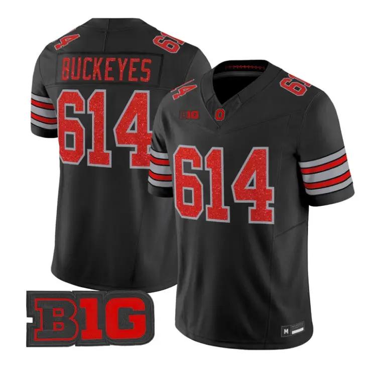Buckeyes Jersey #614 Ohio State Buckeyes Glitter Vapor All Stitched