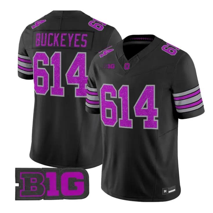 Buckeyes Jersey #614 Ohio State Buckeyes Glitter Vapor All Stitched