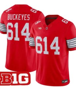 Buckeyes Jersey #614 Ohio State Buckeyes Glitter Vapor All Stitched