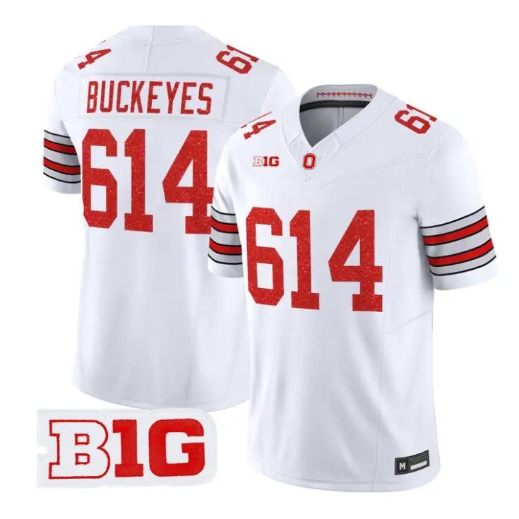 Buckeyes Jersey #614 Ohio State Buckeyes Glitter Vapor All Stitched