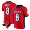 Cameron Dickey Jersey #8 Texas Tech Red Raiders 2026 Throwback Stitched - Top Wow Design Cameron Dickey Jersey #8 Texas Tech Red Raiders 2026 Throwback Stitched