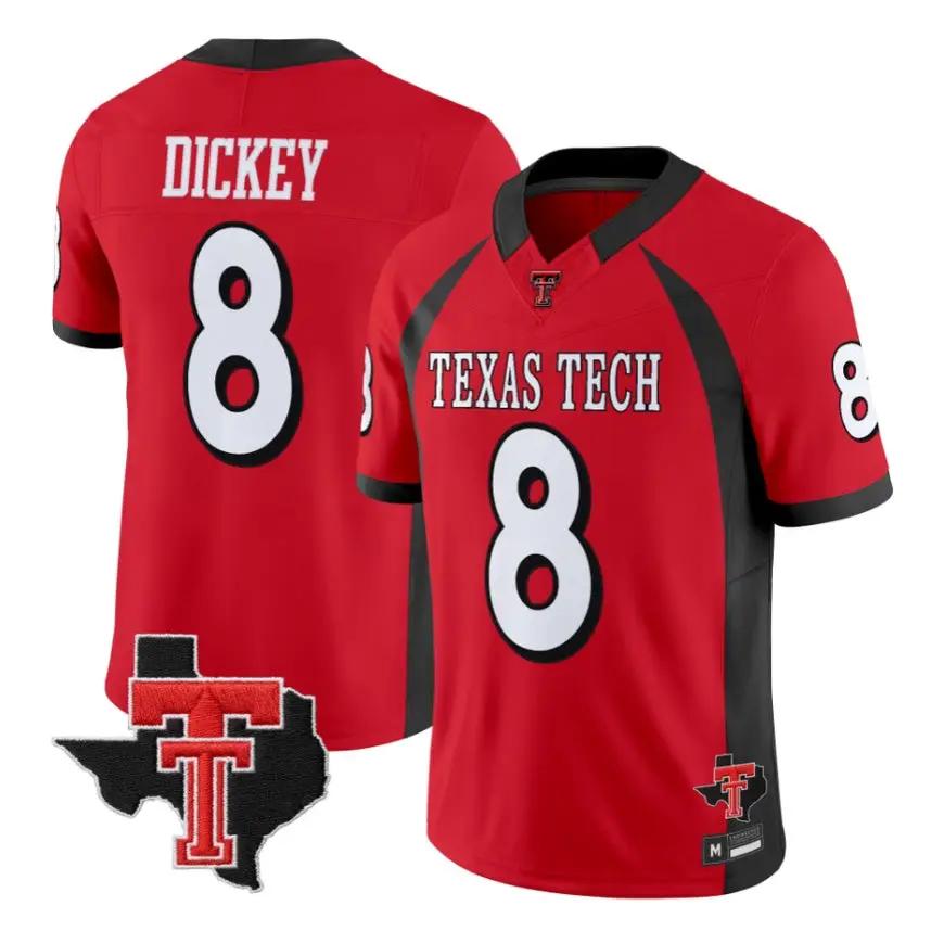 Cameron Dickey Jersey #8 Texas Tech Red Raiders 2026 Throwback Stitched