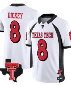 Cameron Dickey Jersey #8 Texas Tech Red Raiders 2026 Throwback Stitched