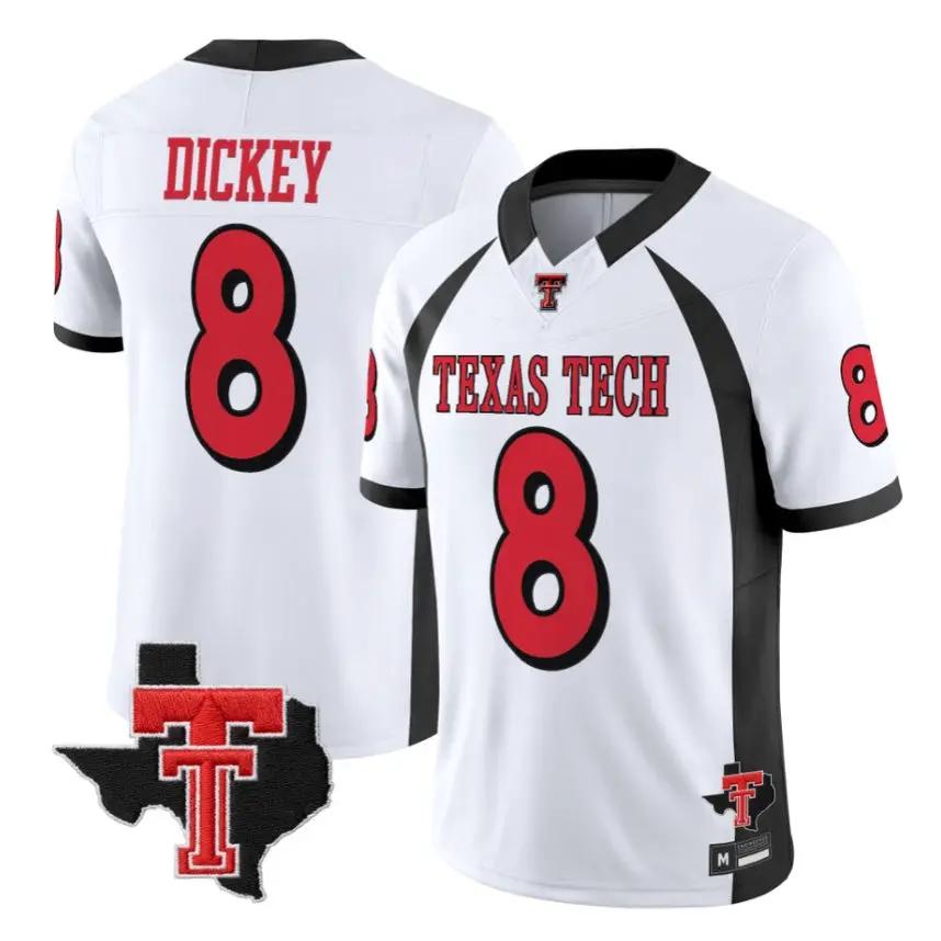 Cameron Dickey Jersey #8 Texas Tech Red Raiders 2026 Throwback Stitched