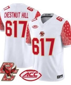 Chestnut Hill Jersey #617 Boston College Eagles Red Bandanna Stitched