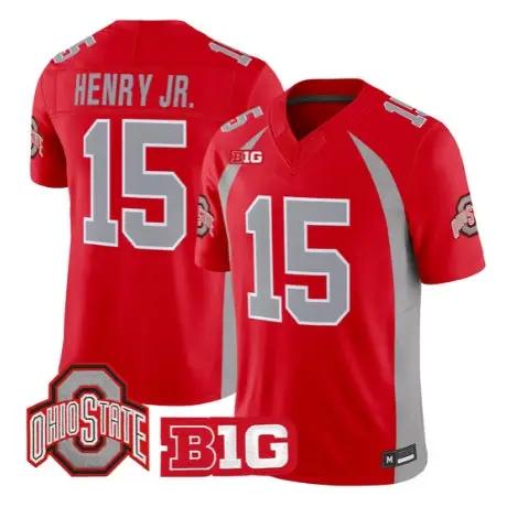 Chris Henry Jr Jersey #15 Ohio State Buckeyes 2026 Vapor All Stitched - Top Wow Design Chris Henry Jr Jersey #15 Ohio State Buckeyes 2026 Vapor All Stitched