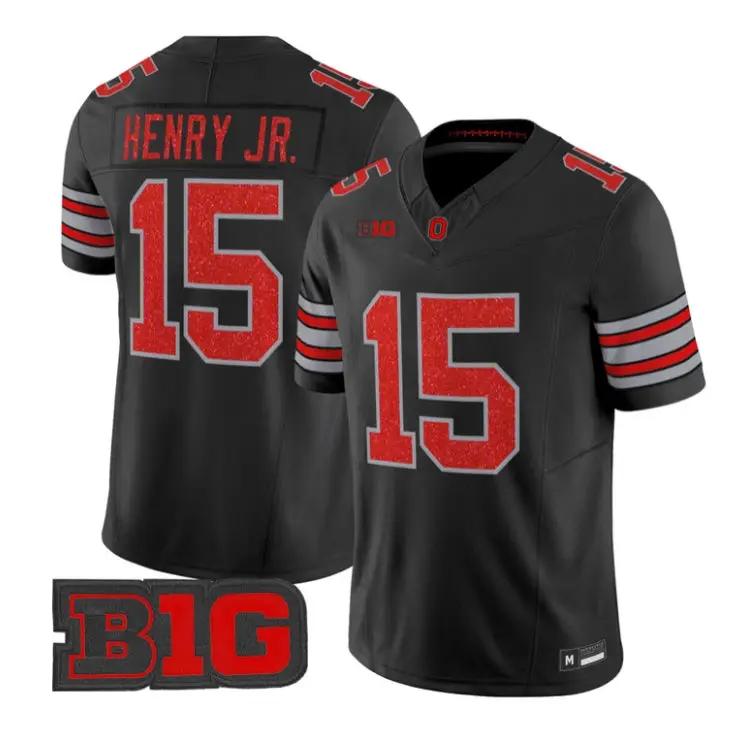 Chris Henry Jr Jersey #15 Ohio State Buckeyes Glitter Vapor Stitched - Top Wow Design Chris Henry Jr Jersey #15 Ohio State Buckeyes Glitter Vapor Stitched
