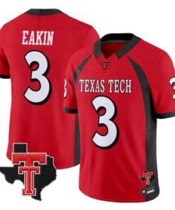 Coy Eakin Jersey #3 Texas Tech Red Raiders 2026 Texas Patch All Stitched - Top Wow Design Coy Eakin Jersey #3 Texas Tech Red Raiders 2026 Texas Patch All Stitched