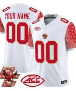 Custom Boston College Eagles Jersey Red Bandanna 2026 Vapor Stitched - Top Wow Design Custom Boston College Eagles Jersey Red Bandanna 2026 Vapor Stitched