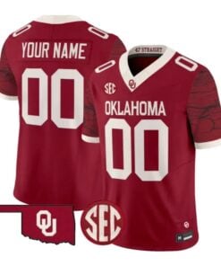 Custom Oklahoma Sooners Jersey 2026 Rough Rider Vapor Limited Stitched