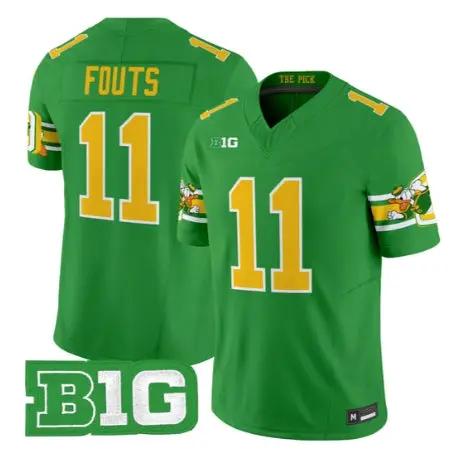 Dan Fouts Jersey #11 Oregon Ducks Mighty Oregon 2026 Stitched Green - Top Wow Design Dan Fouts Jersey #11 Oregon Ducks Mighty Oregon 2026 Stitched Green