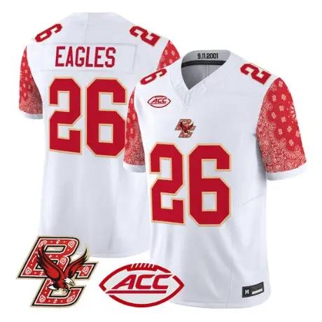 Eagles Jersey #26 Boston College Eagles Red Bandanna 2026 All Stitched - Top Wow Design Eagles Jersey #26 Boston College Eagles Red Bandanna 2026 All Stitched