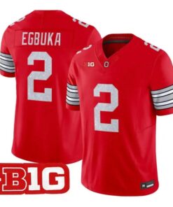 Emeka Egbuka Jersey #2 Ohio State Buckeyes Glitter Vapor All Stitched