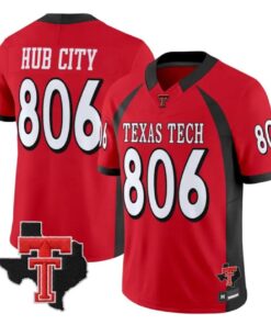 Hub City Jersey #806 Texas Tech Red Raiders 2026 Texas Patch All Stitched