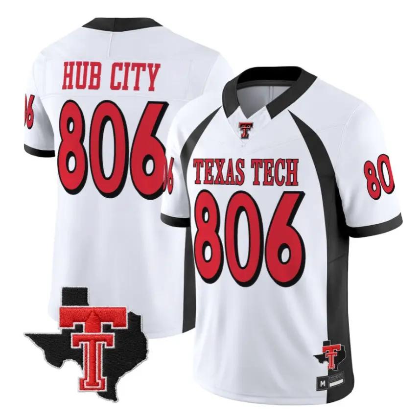 Hub City Jersey #806 Texas Tech Red Raiders 2026 Texas Patch All Stitched