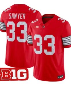 Jack Sawyer Jersey #33 Ohio State Buckeyes Glitter Vapor All Stitched