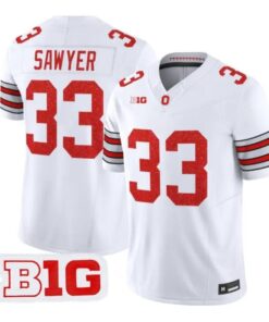 Jack Sawyer Jersey #33 Ohio State Buckeyes Glitter Vapor All Stitched