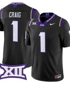 Jaden Craig Jersey #1 TCU Horned Frogs 2026 Vapor Limited Football Stitched