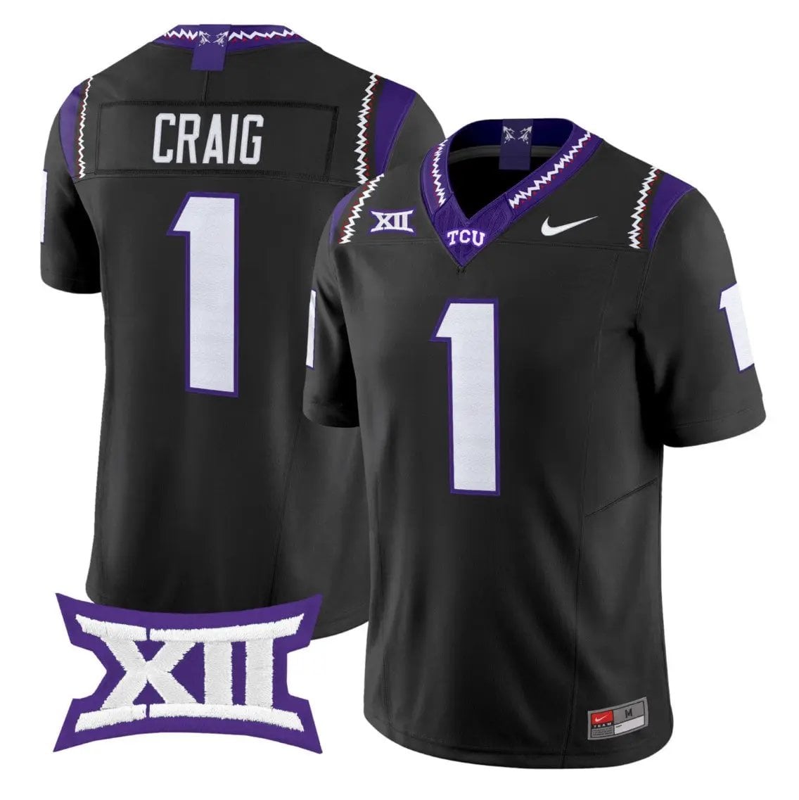Jaden Craig Jersey #1 TCU Horned Frogs 2026 Vapor Limited Football Stitched - Top Wow Design Jaden Craig Jersey #1 TCU Horned Frogs 2026 Vapor Limited Football Stitched