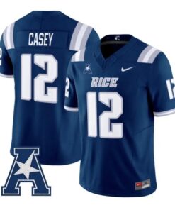 James Casey Jersey #12 Rice Owls 2026 Vapor Limited All Stitched by My Store NCAA Football Jerseys