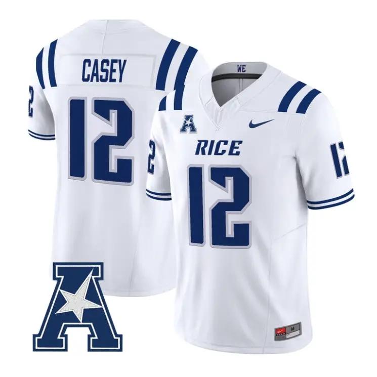 James Casey Jersey #12 Rice Owls 2026 Vapor Limited All Stitched by My Store NCAA Football Jerseys