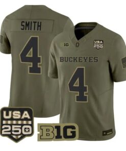 Jeremiah Smith Jersey #4 Ohio State Buckeyes 2026 Vapor Limited Stitched Olive - Top Wow Design Jeremiah Smith Jersey #4 Ohio State Buckeyes 2026 Vapor Limited Stitched Olive