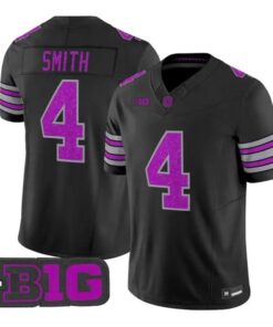 Jeremiah Smith Jersey #4 Ohio State Buckeyes Glitter Vapor Stitched