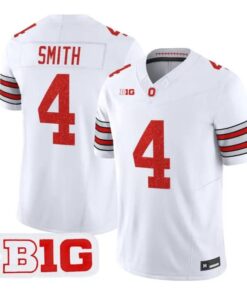Jeremiah Smith Jersey #4 Ohio State Buckeyes Glitter Vapor Stitched