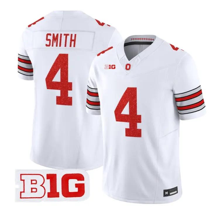 Jeremiah Smith Jersey #4 Ohio State Buckeyes Glitter Vapor Stitched