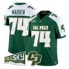 John Madden Jersey #74 Cal Poly Mustangs 2026 Vapor Stitched