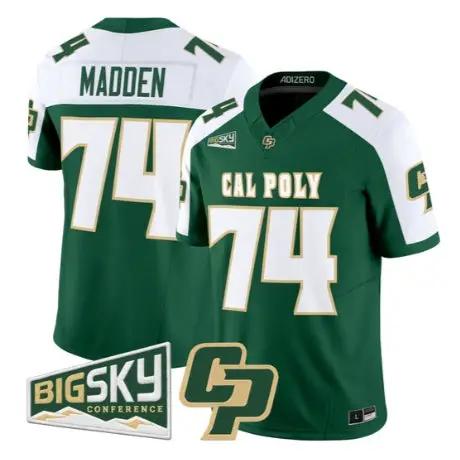 John Madden Jersey #74 Cal Poly Mustangs 2026 Vapor Stitched - Top Wow Design John Madden Jersey #74 Cal Poly Mustangs 2026 Vapor Stitched