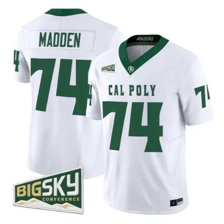 john-madden-jersey-74-cal-poly-mustangs-2026-vapor-stitched-02 - Top Wow Design John Madden Jersey #74 Cal Poly Mustangs 2026 Vapor Stitched
