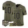 Julian Sayin Jersey #10 Ohio State Buckeyes 2026 Salute to Service Stitched Olive