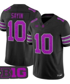 Julian Sayin Jersey #10 Ohio State Buckeyes Glitter Vapor Stitched by My Store NCAA Football Jerseys