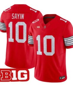 Julian Sayin Jersey #10 Ohio State Buckeyes Glitter Vapor Stitched by My Store NCAA Football Jerseys